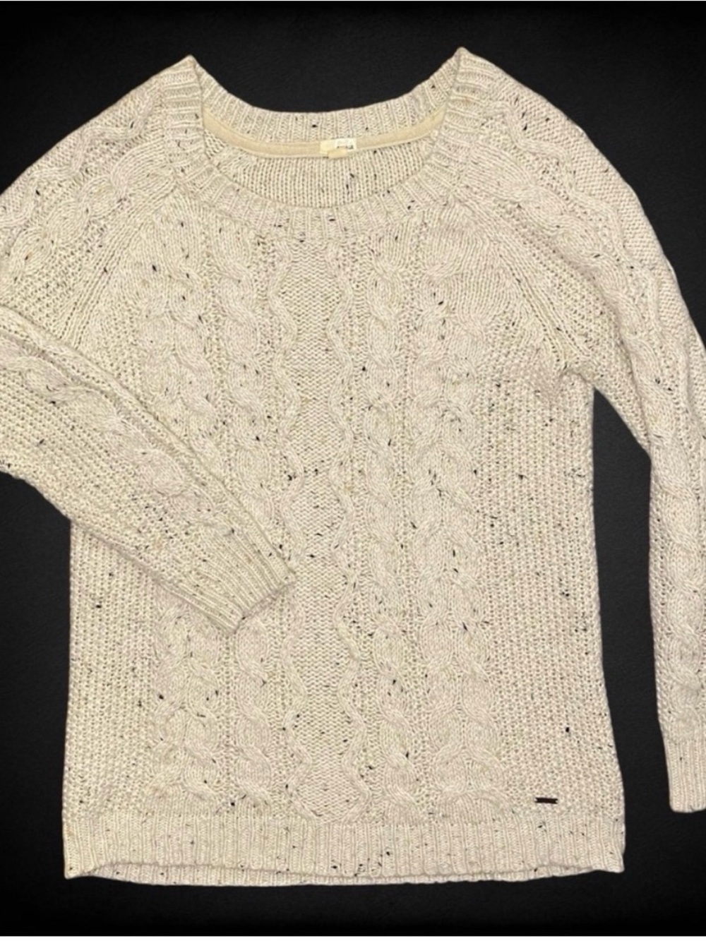Garage Cream Cable Knit Sweater